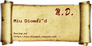 Miu Dioméd névjegykártya